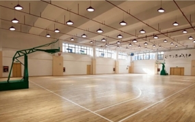 Indoor basketball court